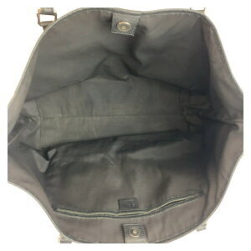 Gucci Black GG Leather Shoulder Canvas Tote Bag - Picture 8 of 10